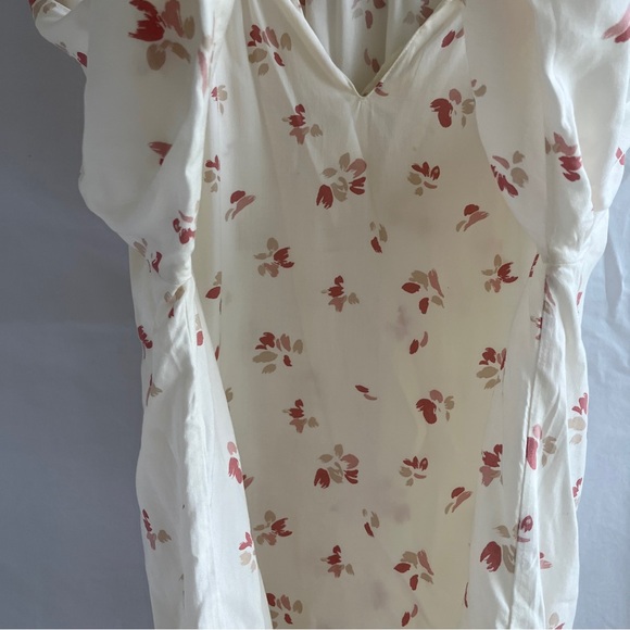 C&C California Peasant floral graphic print blouse, rayon beige boho size 1X - Picture 8 of 8